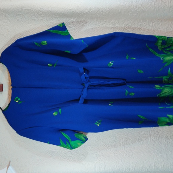 Main Street Classics Vintage Tropical Short Sleeve Maxi Floral 1988 Dress - Picture 10 of 14